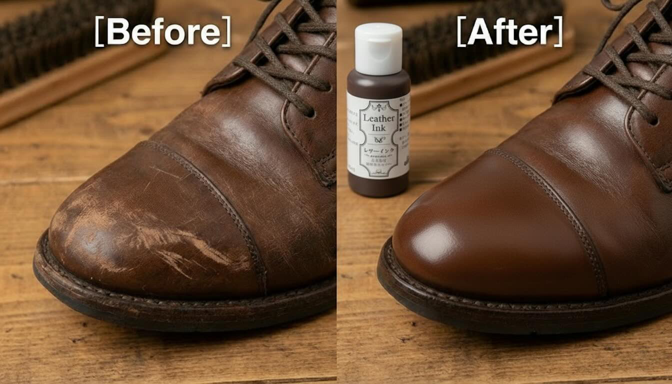 重ね塗りで傷を隠す様子